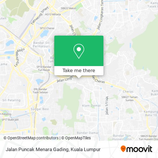 Peta Jalan Puncak Menara Gading