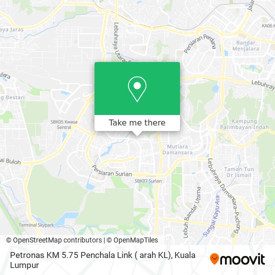 Peta Petronas KM 5.75 Penchala Link ( arah KL)
