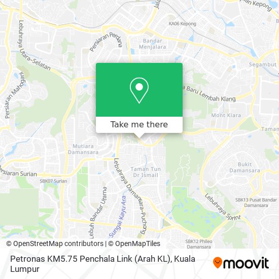 Peta Petronas KM5.75 Penchala Link (Arah KL)