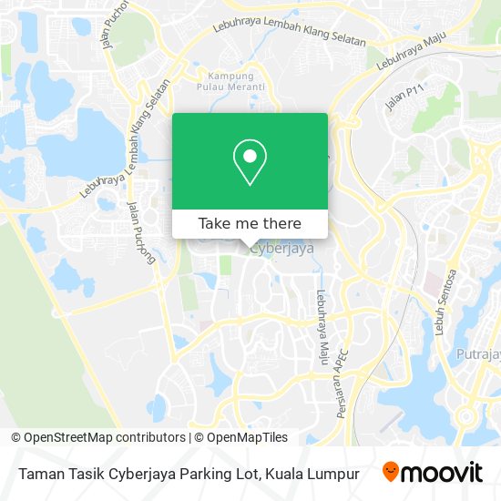 Peta Taman Tasik Cyberjaya Parking Lot