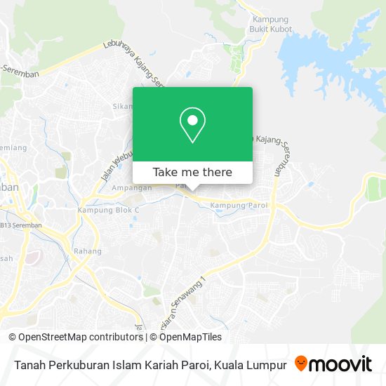 Tanah Perkuburan Islam Kariah Paroi map