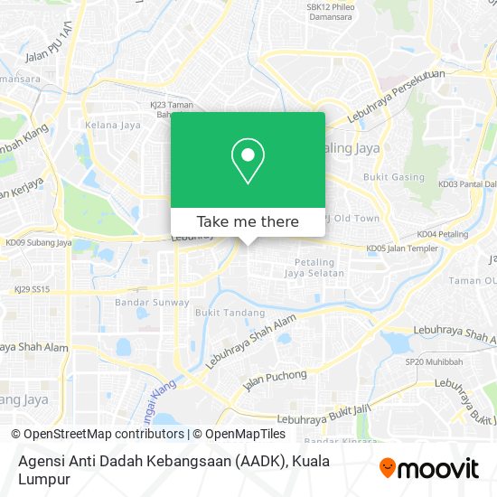 Agensi Anti Dadah Kebangsaan (AADK) map