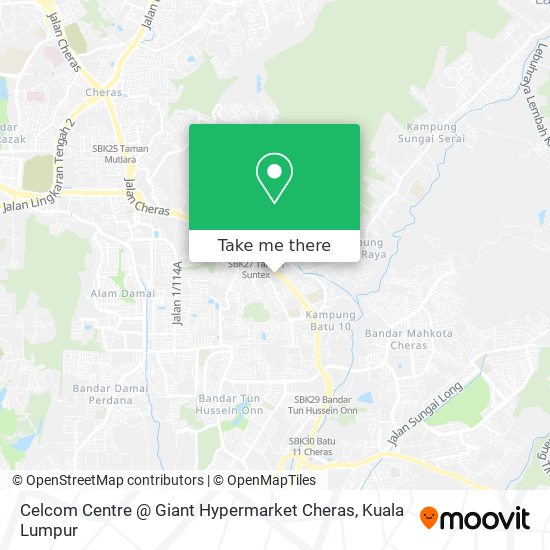 Celcom Centre @ Giant Hypermarket Cheras map