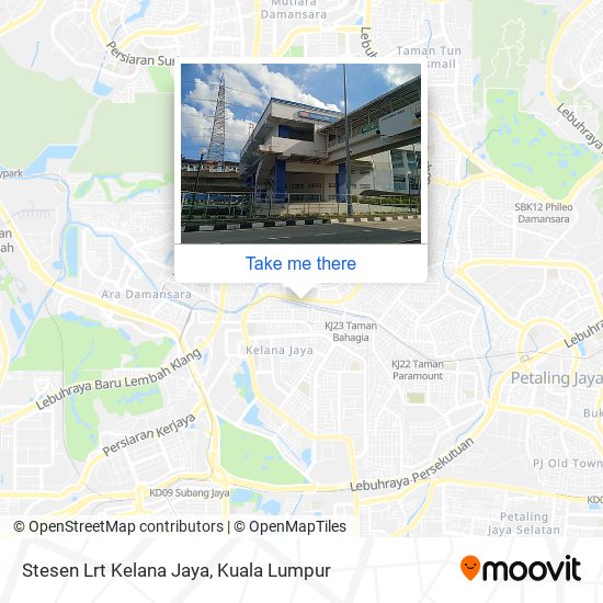 Stesen Lrt Kelana Jaya map