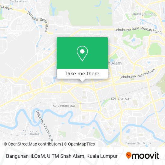 Bangunan, iLQaM, UiTM Shah Alam map