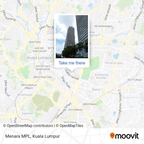 Menara MPL map