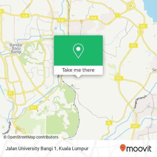 Peta Jalan University Bangi 1