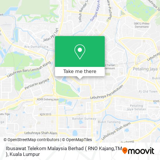 Ibusawat Telekom Malaysia Berhad ( RNO Kajang,TM ) map