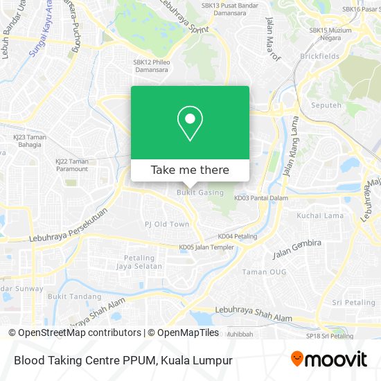 Blood Taking Centre PPUM map