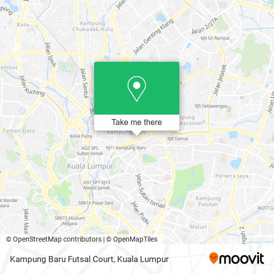 Kampung Baru Futsal Court map