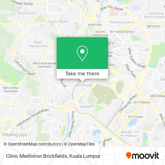 Clinic Mediviron Brickfields map