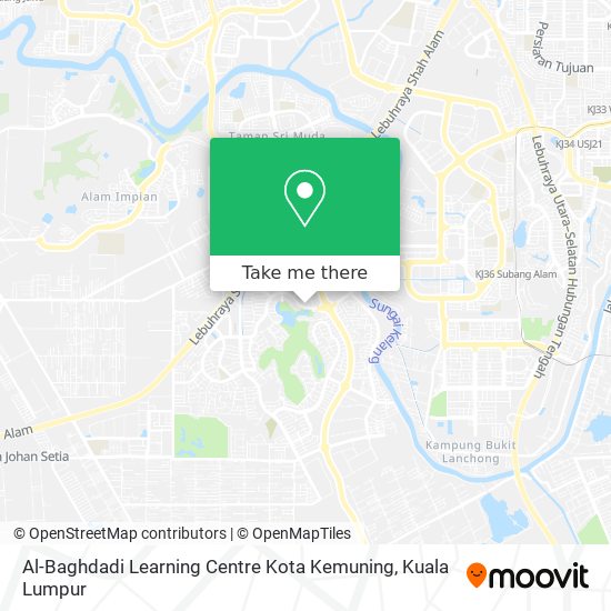 Peta Al-Baghdadi Learning Centre Kota Kemuning