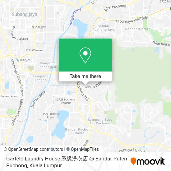 Gartelo Laundry House 系缘洗衣店 @ Bandar Puteri Puchong map