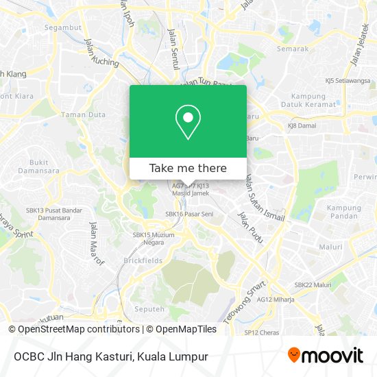 OCBC Jln Hang Kasturi map