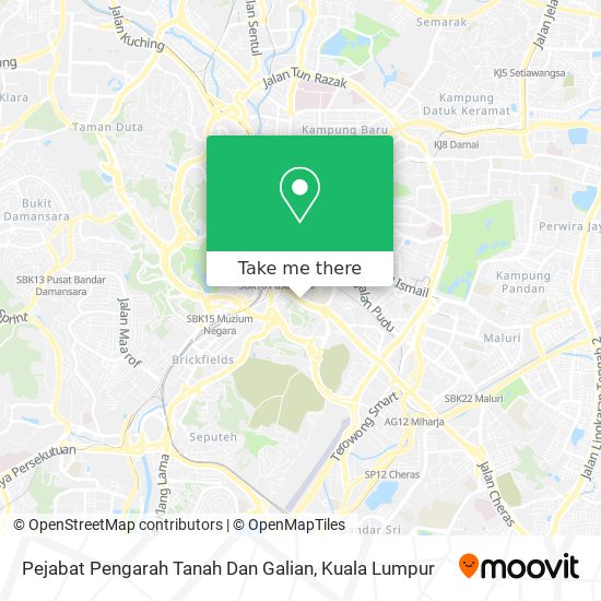 Peta Pejabat Pengarah Tanah Dan Galian