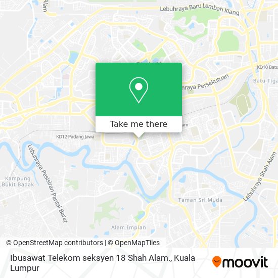 Ibusawat Telekom seksyen 18 Shah Alam. map