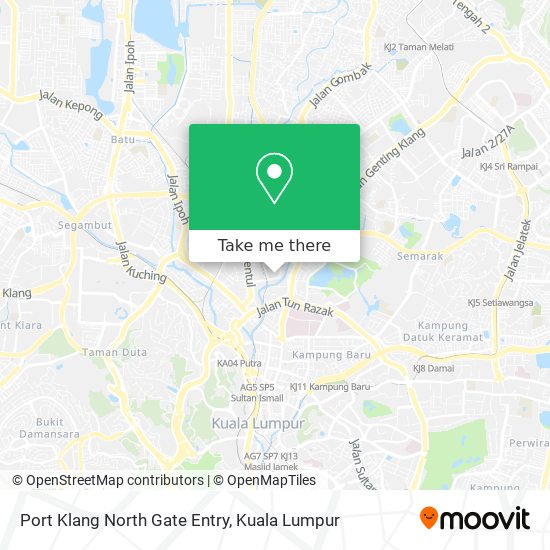 Port Klang North Gate Entry map