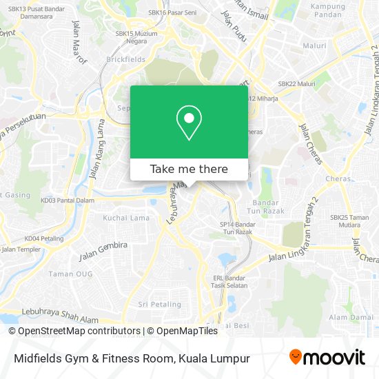 Midfields Gym & Fitness Room map