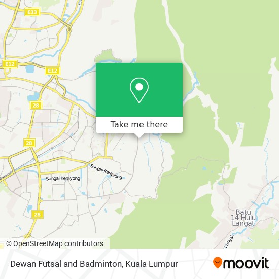 Dewan Futsal and Badminton map