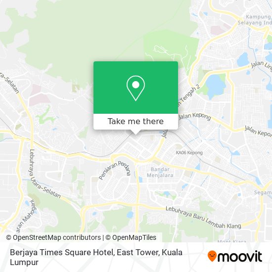 Berjaya Times Square Hotel, East Tower map