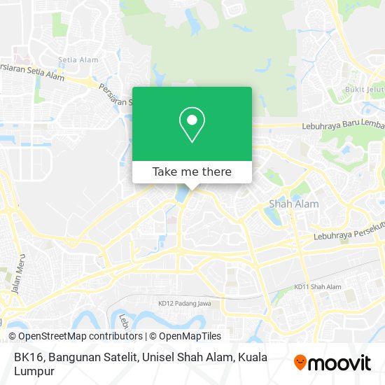 BK16, Bangunan Satelit, Unisel Shah Alam map