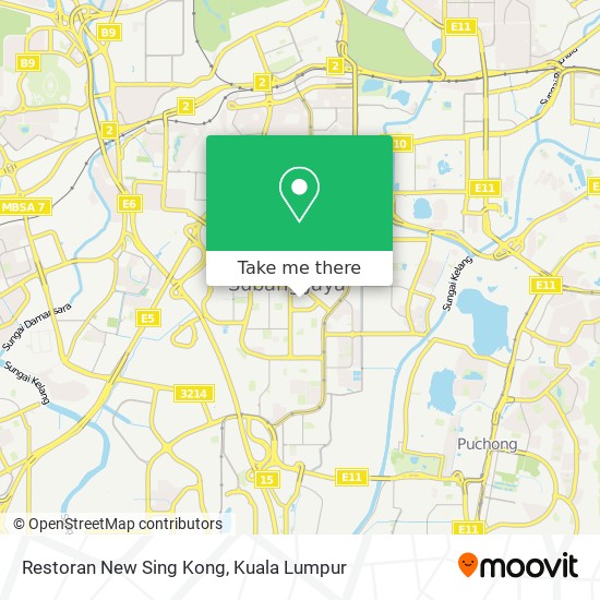Peta Restoran New Sing Kong