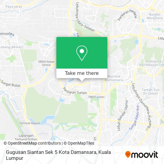 Peta Gugusan Siantan Sek 5 Kota Damansara