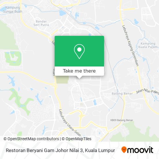 Restoran Beryani Gam Johor Nilai 3 map