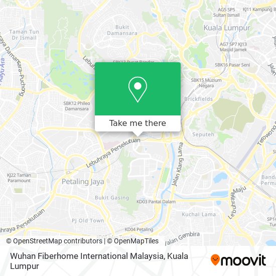 Wuhan Fiberhome International Malaysia map