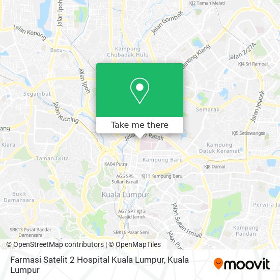 Farmasi Satelit 2 Hospital Kuala Lumpur map