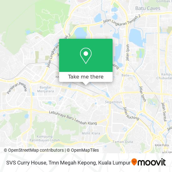 Peta SVS Curry House, Tmn Megah Kepong