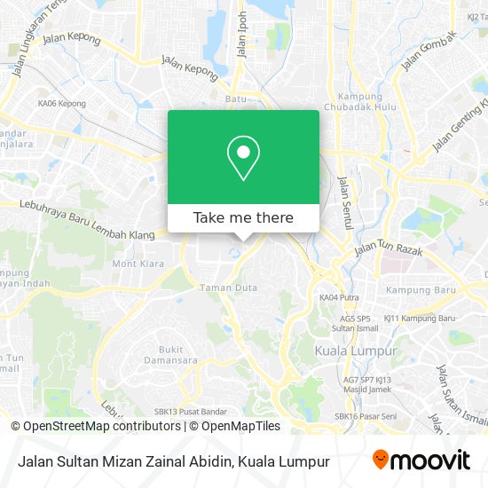 Peta Jalan Sultan Mizan Zainal Abidin