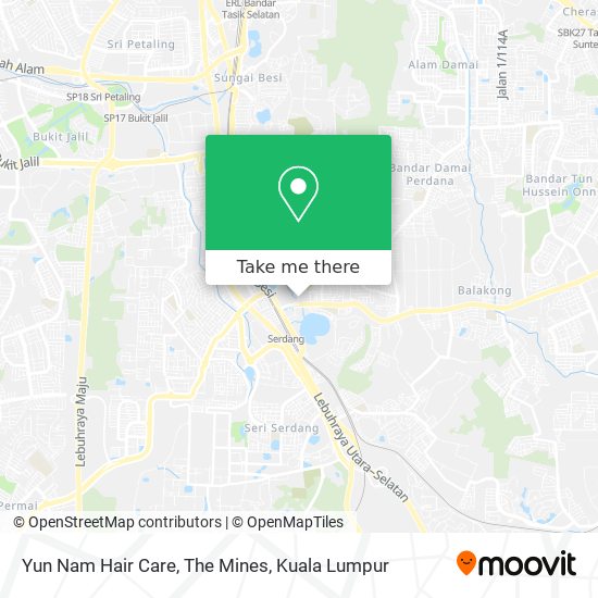 Yun Nam Hair Care, The Mines map