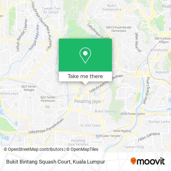 Peta Bukit Bintang Squash Court