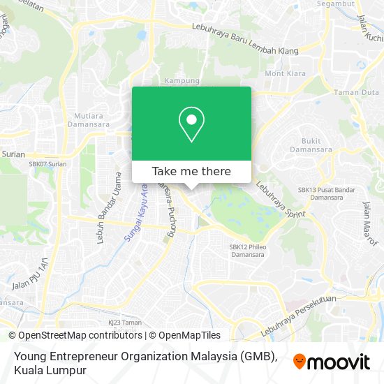 Young Entrepreneur Organization Malaysia (GMB) map
