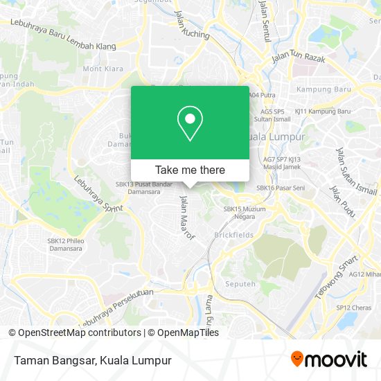 Peta Taman Bangsar