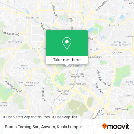 Studio Taming Sari, Aswara map