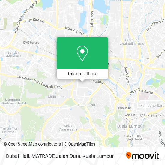Dubai Hall, MATRADE Jalan Duta map