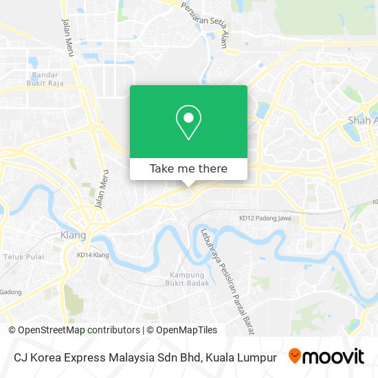 Peta CJ Korea Express Malaysia Sdn Bhd