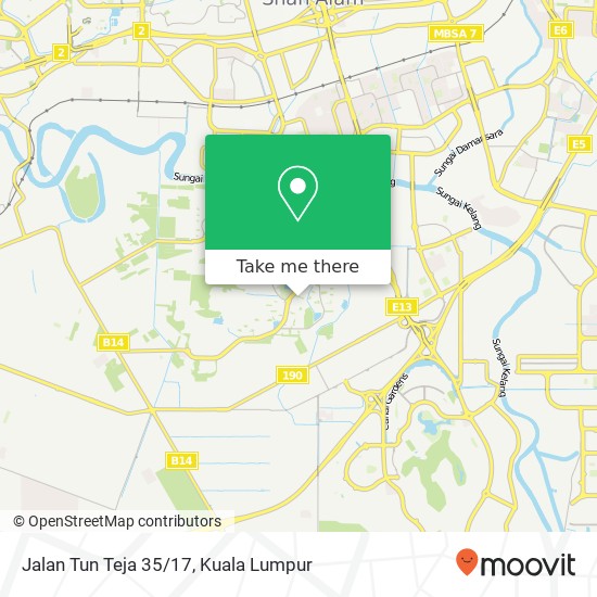 Jalan Tun Teja 35/17 map