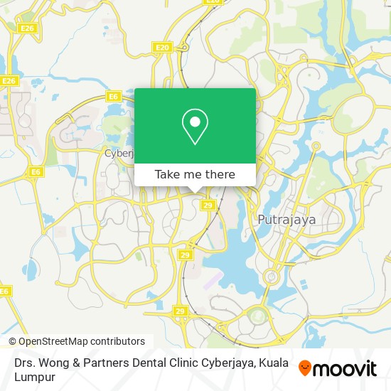 Peta Drs. Wong & Partners Dental Clinic Cyberjaya