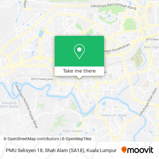 PMU Seksyen 18, Shah Alam (SA18) map