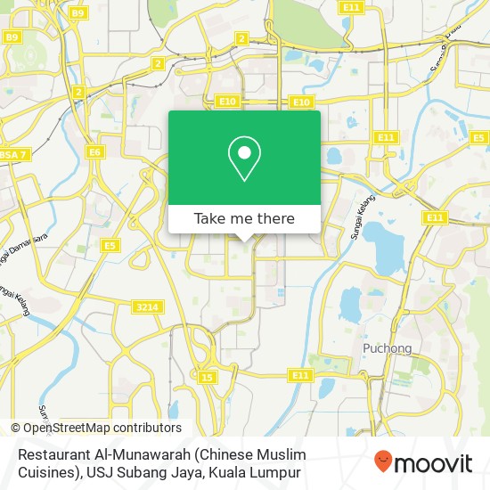 Restaurant Al-Munawarah (Chinese Muslim Cuisines), USJ Subang Jaya map