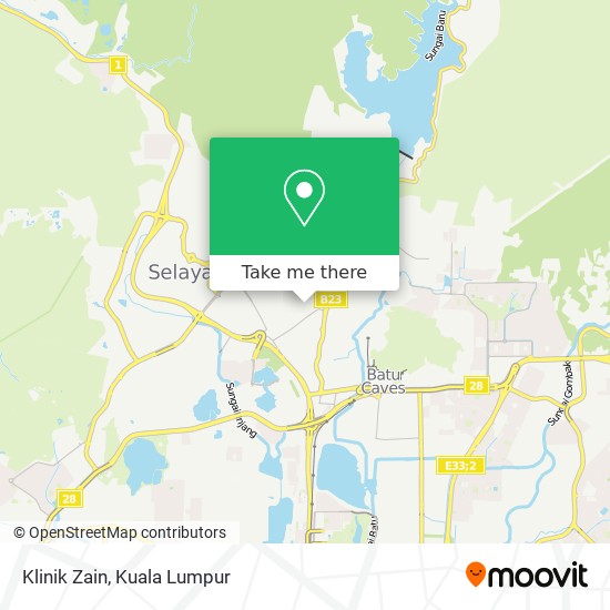 Klinik Zain map