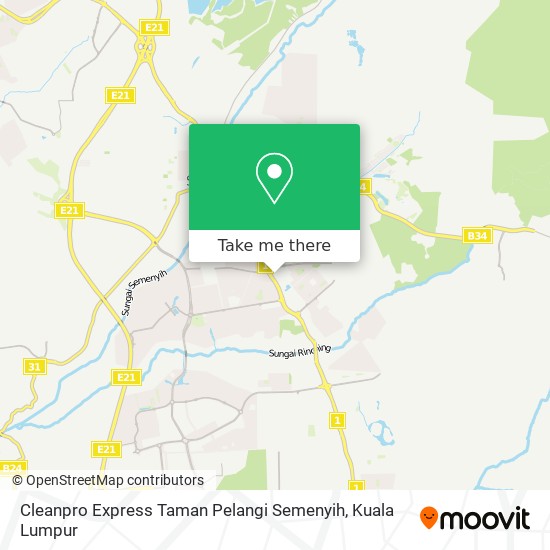 Cleanpro Express Taman Pelangi Semenyih map