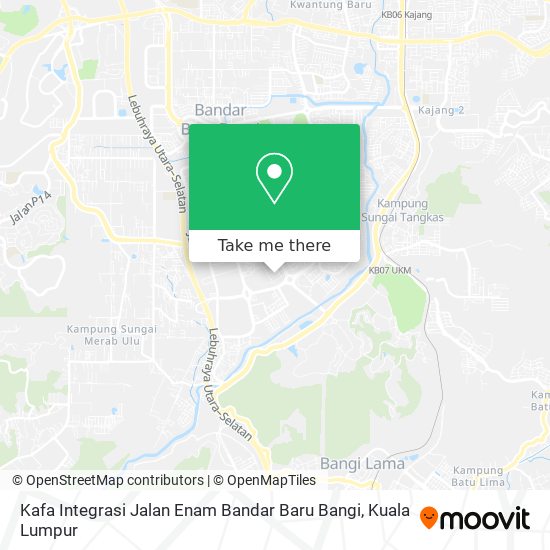 Kafa Integrasi Jalan Enam Bandar Baru Bangi map