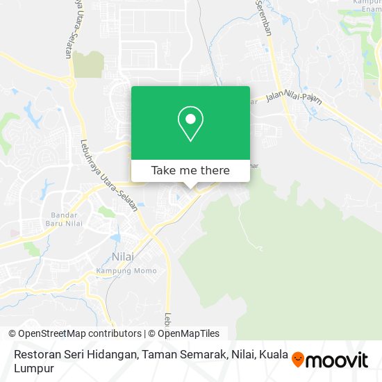 Restoran Seri Hidangan, Taman Semarak, Nilai map