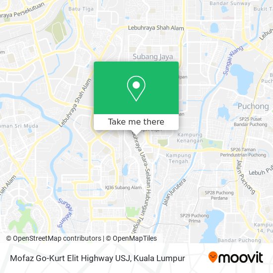 Mofaz Go-Kurt Elit Highway USJ map