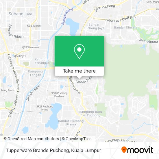 Tupperware Brands Puchong map