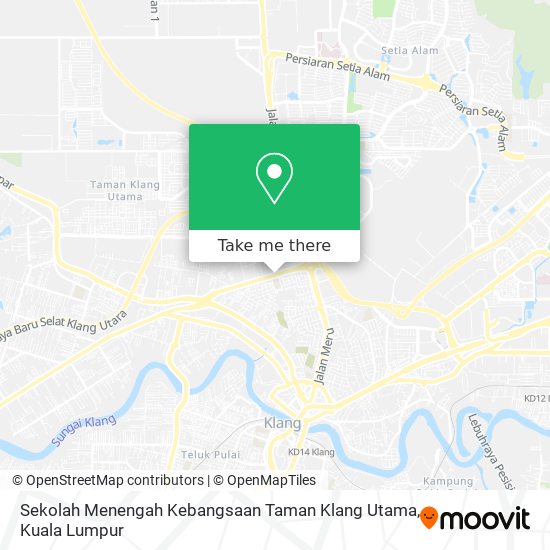 Sekolah Menengah Kebangsaan Taman Klang Utama map